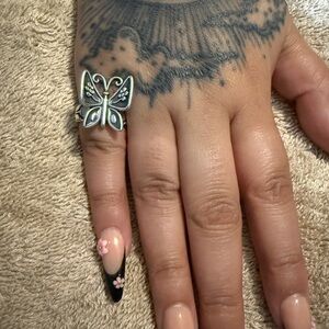 Silver Butterfly Ring